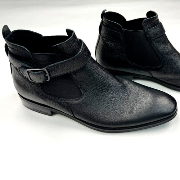 Kenneth Cole Rhett Leather Chelsea Boots Mens 11 Elastic ShaftStrap Black 112552 - Picture 4 of 12